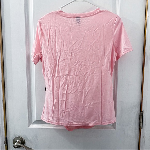 Button Side Solid Tee - Picture 3 of 3